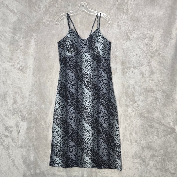 Rolling Over Dresses & Skirts - Rolling Over Dress Women M Gray Black Leopard Lace Print Maxi Y2K Goth Grunge